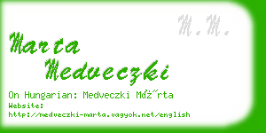 marta medveczki business card